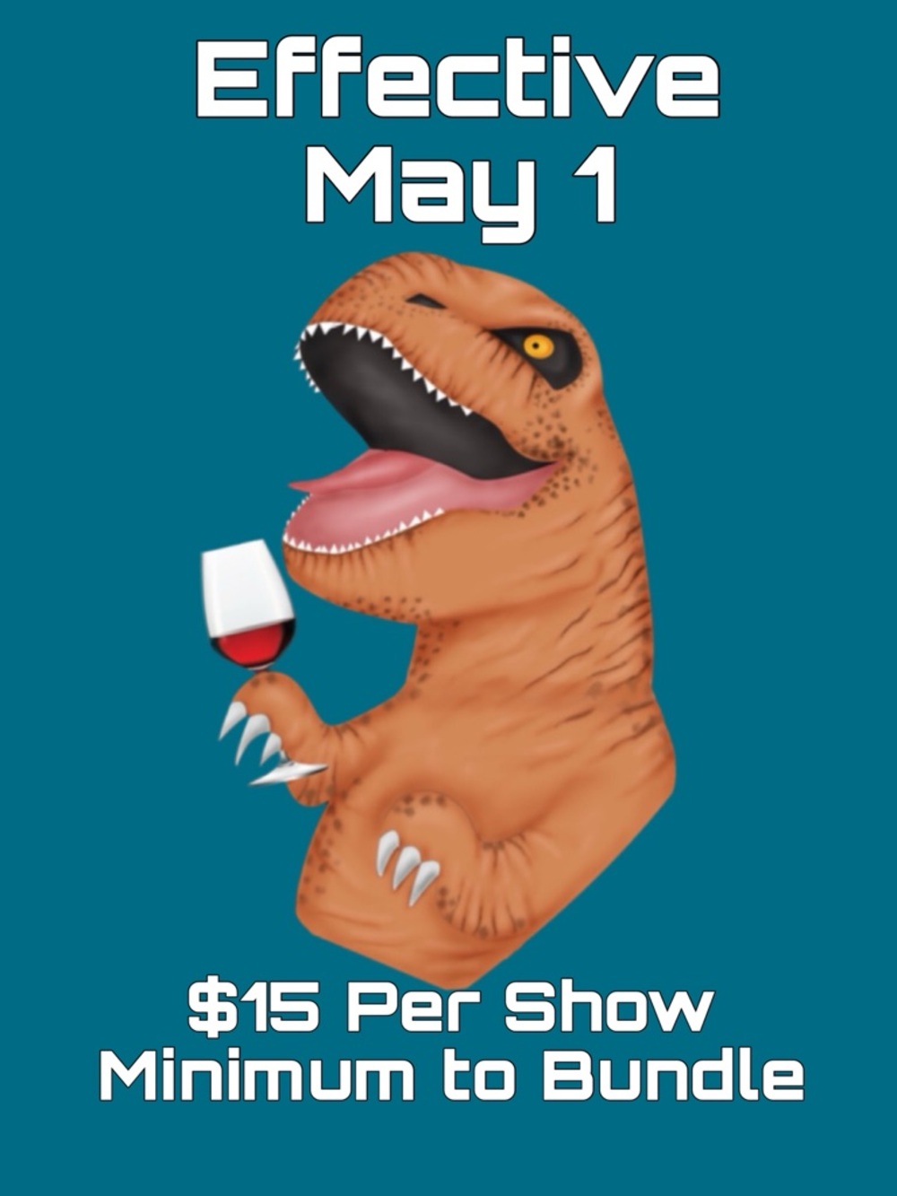 $15 Min Bundling between 2 Shows. Please READ for Latest Info as of MAY 2026